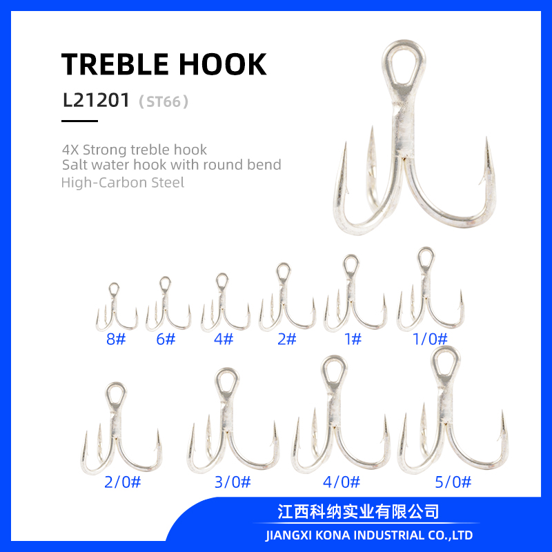 L21201-ST66 4X Strong treble hook